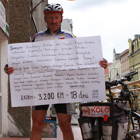 Jan Jaworski z Koa przejecha na rowerze ponad 3 tysice kilometrw w 18 dni!  