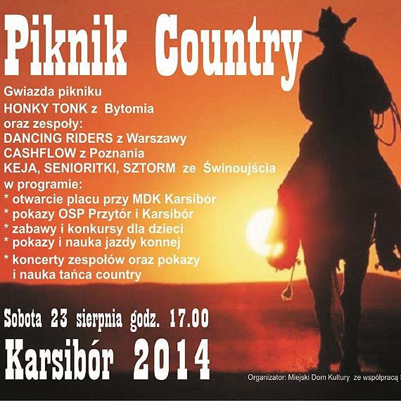Ju w sobot piknik Country w Karsiborzu!
