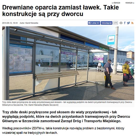 Czytelnik: Oparcie zamiast siedzenia i menele znikn