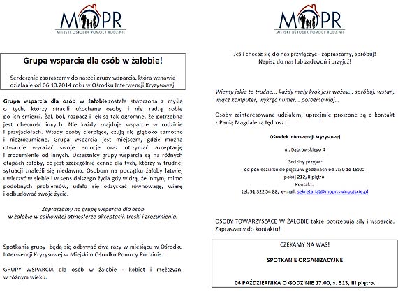 Grupa wsparcia dla osb w aobie