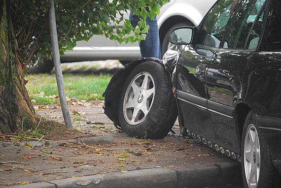 O włos od tragedii. Brawurowa jazda zakończyła się na drzewie