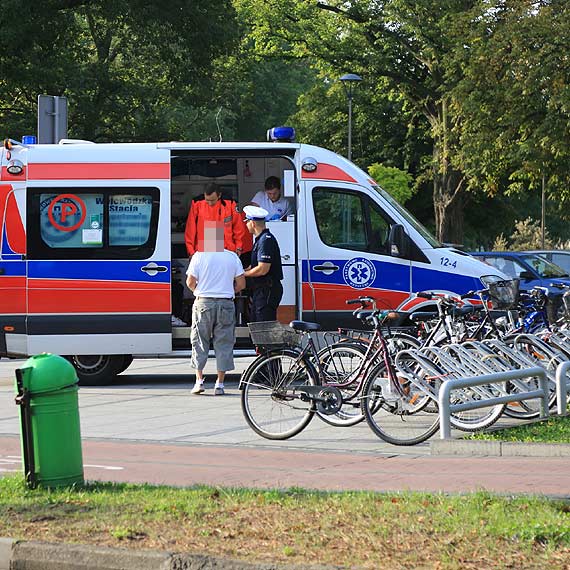Niemiecki kierowca potrci rowerzystk. Kobiet zabrao pogotowie