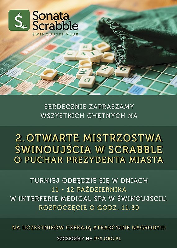 II Otwarte Mistrzostwa winoujcia w Scrabble o Puchar Prezydenta Miasta