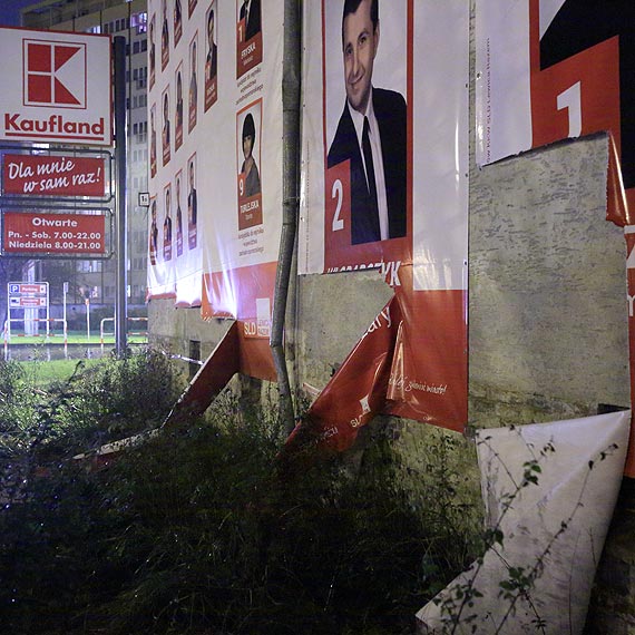 Wandale zniszczyli baner wyborczy