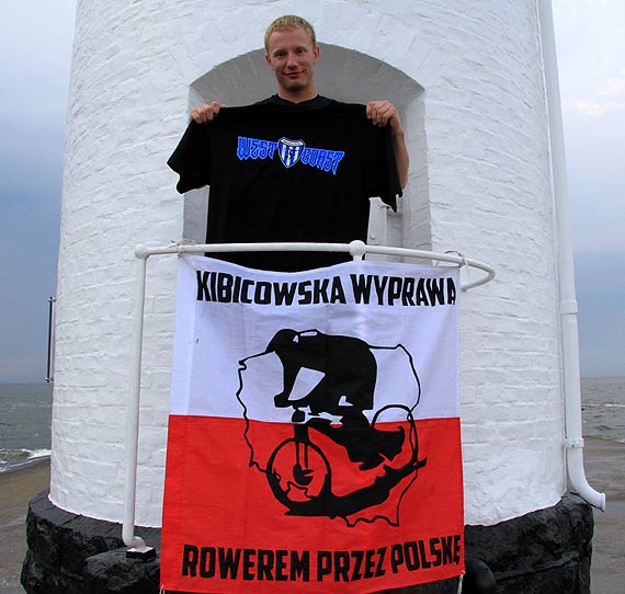 Robert Ćwikliński dotarł do Świnoujścia! 22-latek przejedzie 2500km dla chorych dzieci!