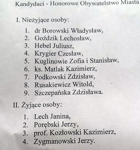 Poznajcie kandydatów na Honorowych Obywateli Świnoujścia