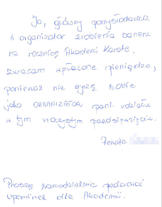 Ciemna strona Świnoujskiej Akademii Karate Kyokushin?