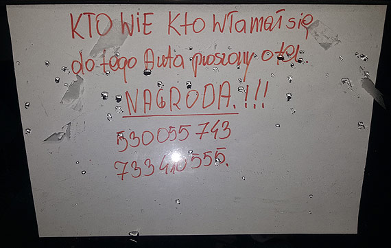 Pan Mariusz prosi o pomoc! Z jego auta zostały skradzione dokumenty medyczne, bez których nie otrzyma renty...