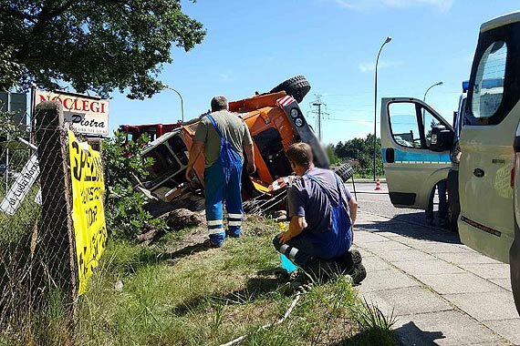 Na Warszowie przewrcia si ciarwka! Zobacz film z miejsca zdarzenia!