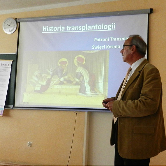 Zajęcia edukacyjne pod nazwą - Transplantacja jestem na tak
