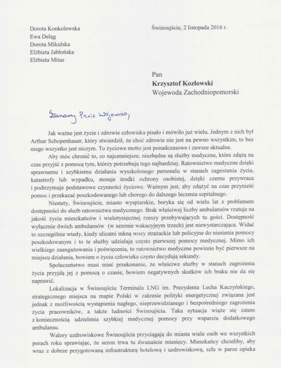 Dla dobra mieszkańców będą walczyć o trzecią, dodatkową karetkę dla Świnoujścia!