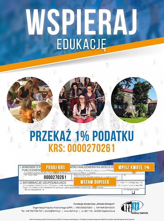 Przeka swj 1% na Zesp Szk WZDZ w winoujciu