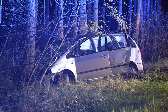 Auto na drzewie. Trzy osoby w szpitalu. Zobacz film!