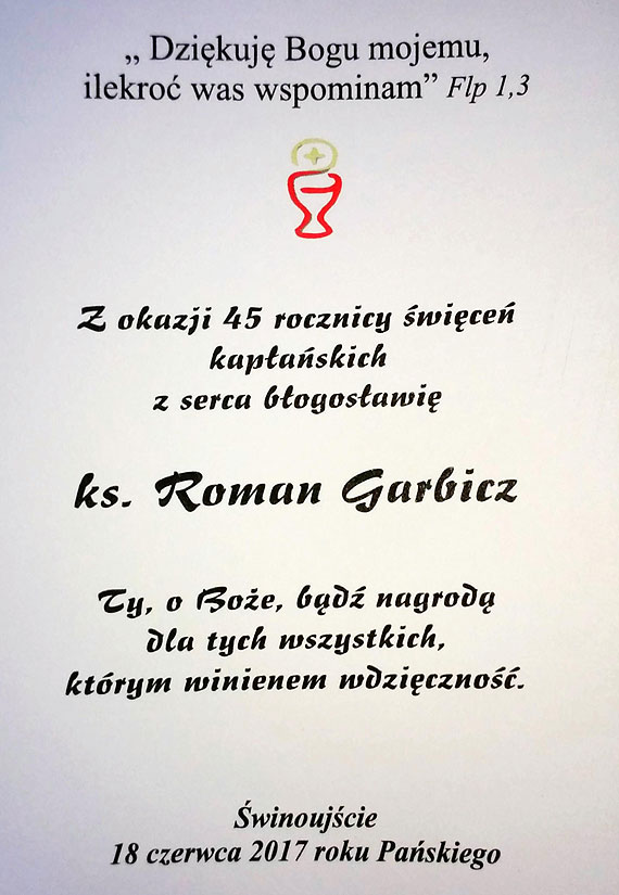 Ksiądz prałat Roman Garbicz świętował 45-lecie kapłaństwa!