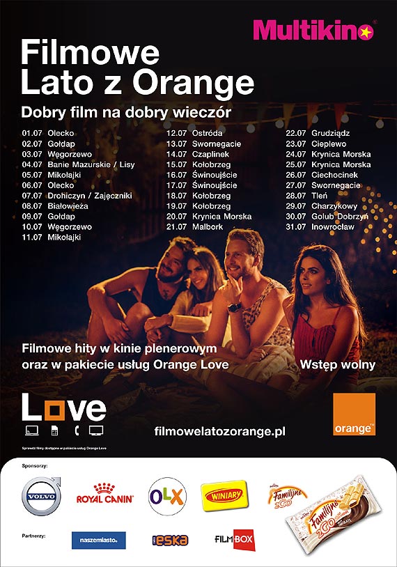Ruszyo Filmowe Lato z Orange i Multikinem – najdusza filmowa przygoda wakacji rwnie w winoujciu