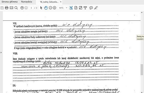 Oświadczenia ciągle bez wyjaśnień