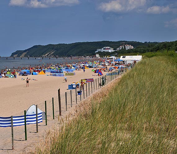 Piękna dzika plaża na zachód od Międzyzdrojów