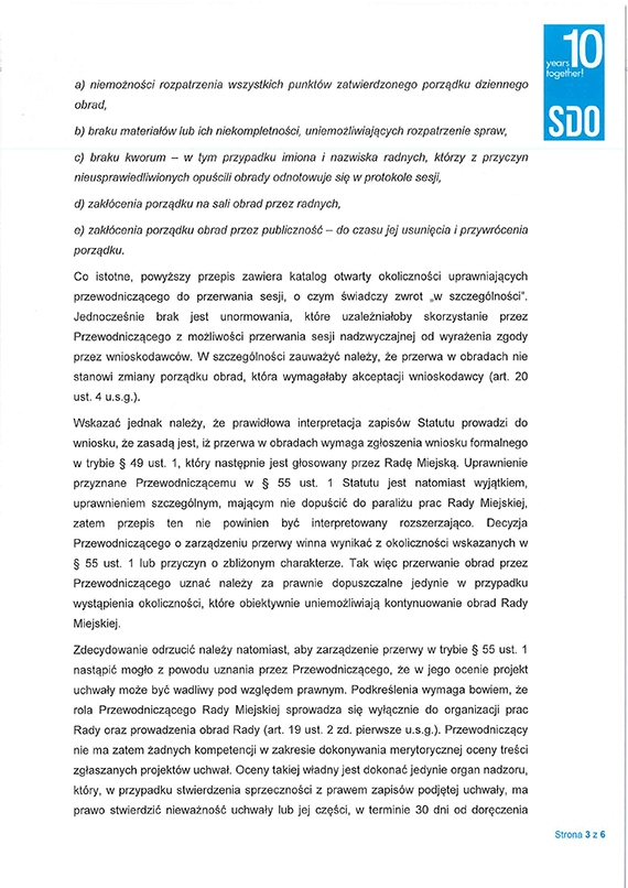 SLD zleciło wykonanie analizy prawnej w sprawie przerwania ostatniej sesji: Przewodniczący Rady Miejskiej dopuścił się naruszenia przepisów?