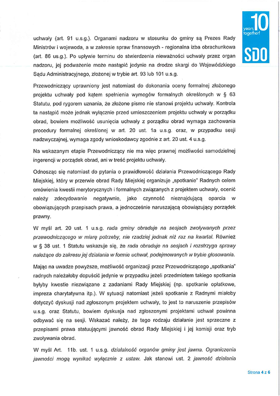 SLD zleciło wykonanie analizy prawnej w sprawie przerwania ostatniej sesji: Przewodniczący Rady Miejskiej dopuścił się naruszenia przepisów?