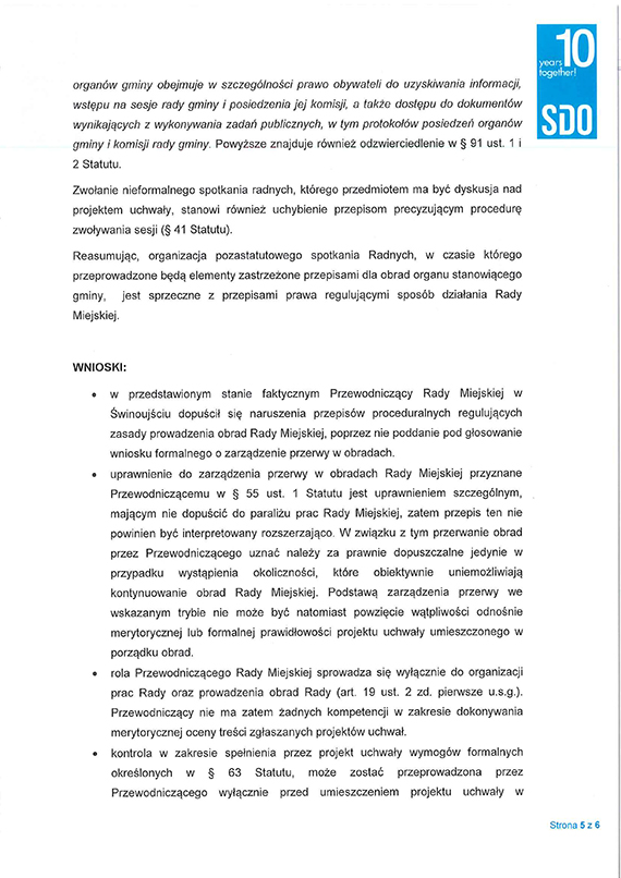 SLD zleciło wykonanie analizy prawnej w sprawie przerwania ostatniej sesji: Przewodniczący Rady Miejskiej dopuścił się naruszenia przepisów?