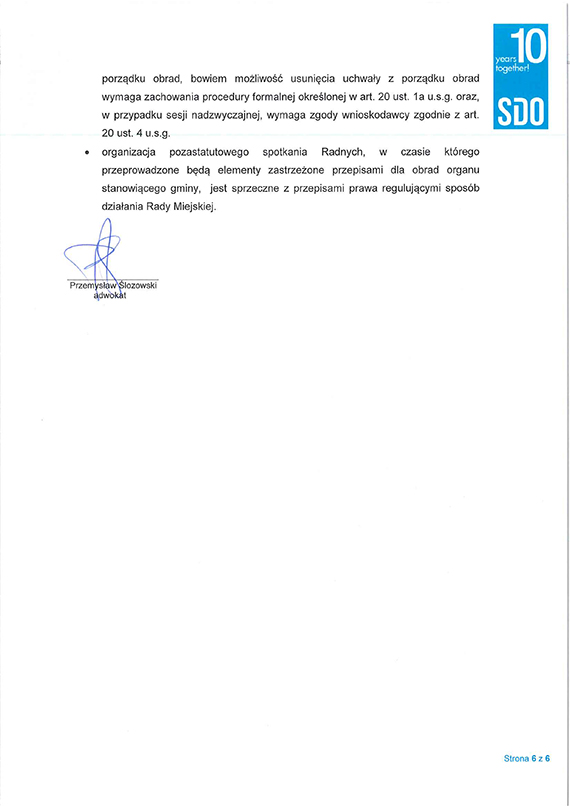 SLD zleciło wykonanie analizy prawnej w sprawie przerwania ostatniej sesji: Przewodniczący Rady Miejskiej dopuścił się naruszenia przepisów?