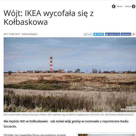 Wjt: IKEA wycofaa si z Kobaskowa