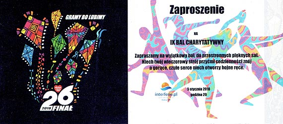 Zaproszenie na Bal Charytatywny WOP