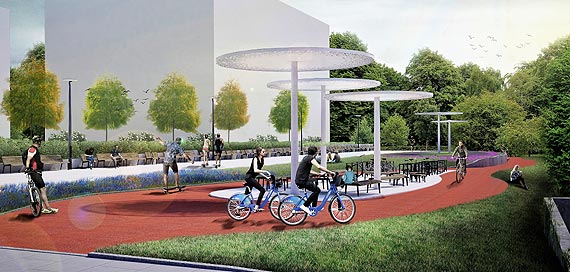 Promenada Zdrowia będzie biegła równolegle do tzw. Starej Promenady, od ulicy Powstańców Śląskich do Małachowskiego