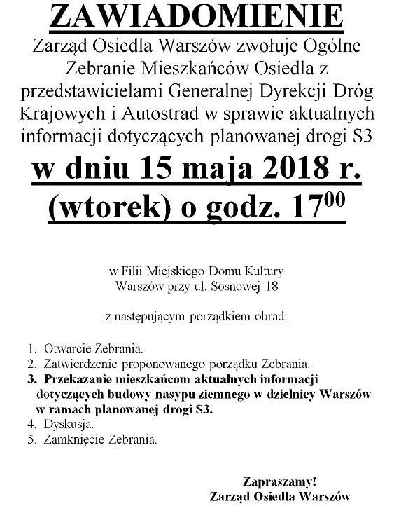 Kolejne zebranie z GDDKiA na Warszowie