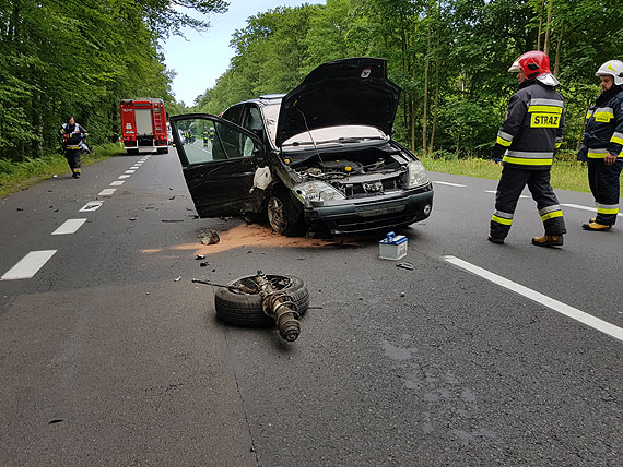  Grony wypadek na wysokoci Lubiewa - zderzyy si trzy samochody! 