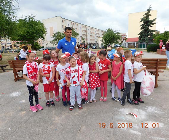 Przedszkolaki z "Bajki" maj swoj stref kibica