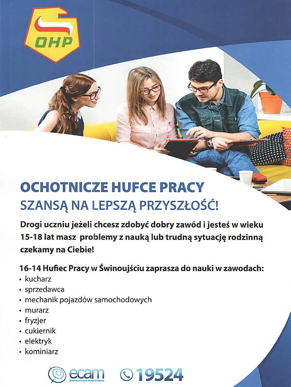 Nauka + praca to szansa na lepszą przyszłość!