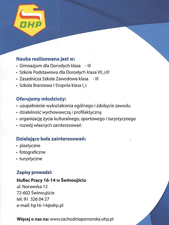 Nauka + praca to szansa na lepszą przyszłość!