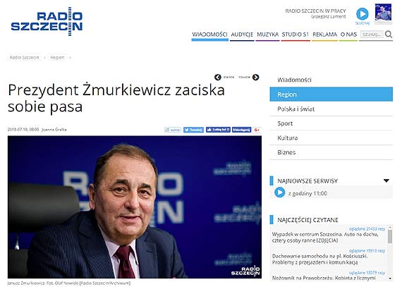 Prezydent murkiewicz zaciska sobie pasa