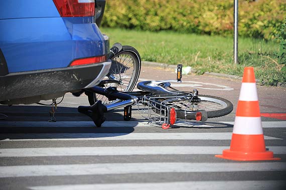 Rowerzystka, która spowodowała kolizję, trafiła do szpitala