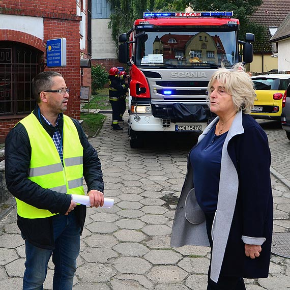 W budynku uzdrowiska Batyk odbyy si wiczenia ratowniczo-poarnicze