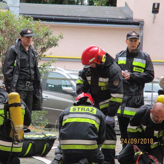 W budynku uzdrowiska Bałtyk odbyły się ćwiczenia ratowniczo-pożarnicze