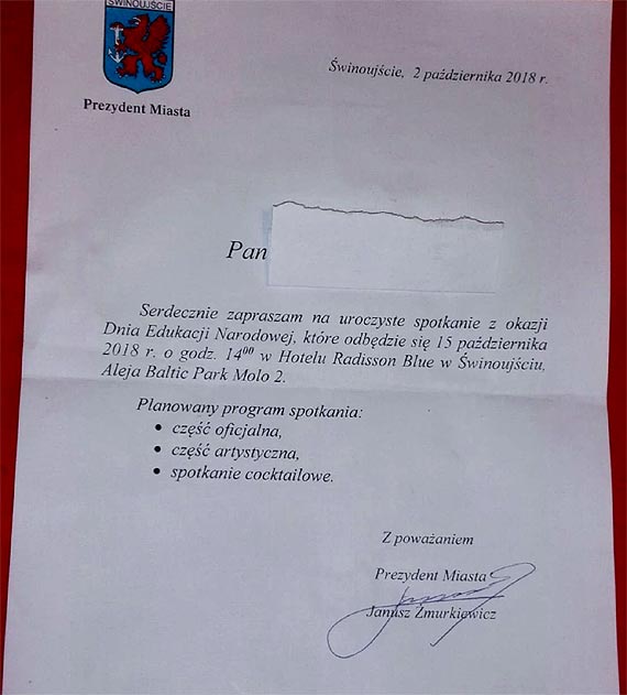 wito Edukacji po winoujsku, czyli kampania wyborcza na koszt podatnika
