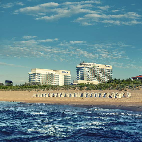 Hotel Hilton wkrtce przy winoujskiej play Hilton winoujcie z bezporednim dostpem do kompleksu wypoczynkowego Baltic Park Molo