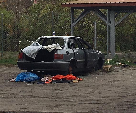Przybywa wrakw, tereny wok dziaek staj si cmentarzyskiem dla zomowanych aut