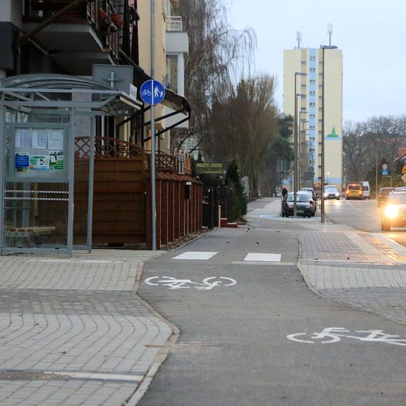 cieka rowerowa na ulicy Markiewicza spenia wymogi bezpieczestwa