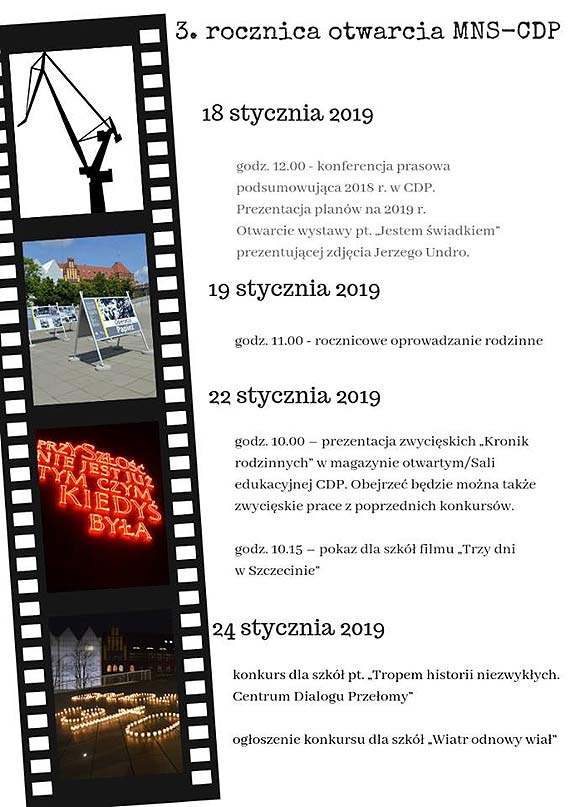 3. rocznica otwarcia Muzeum Narodowego w Szczecinie – Centrum Dialogu Przełomy