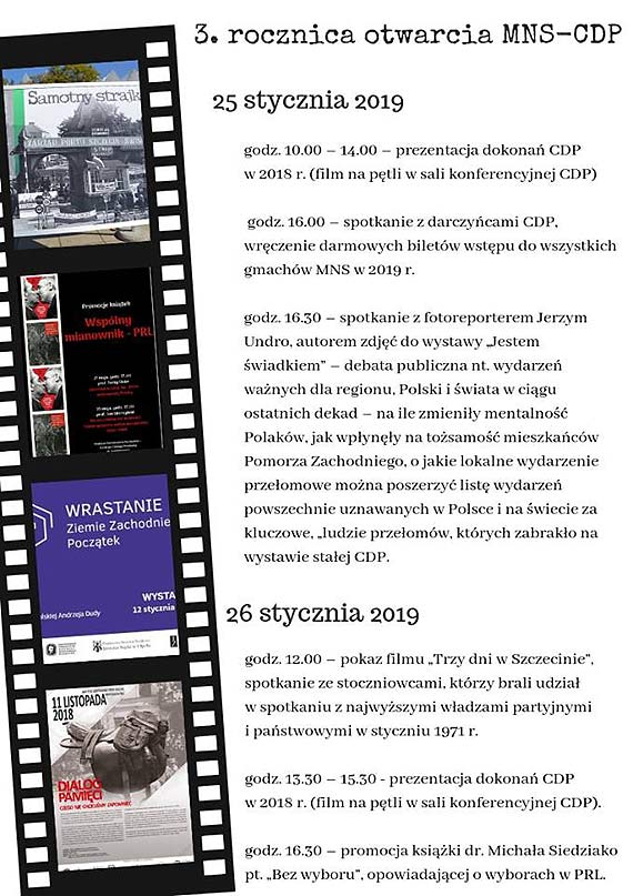 3. rocznica otwarcia Muzeum Narodowego w Szczecinie – Centrum Dialogu Przełomy