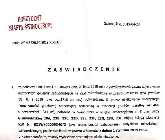 „Przyjazny” Urzd Miasta winoujcie
