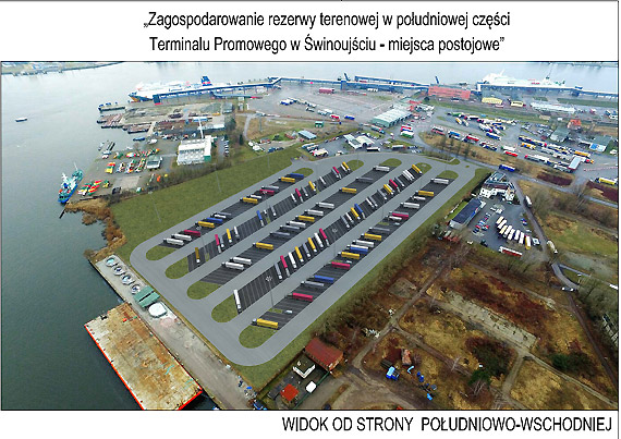 Terminal promowy w Świnoujściu będzie miał nowy parking dla ciężarówek
