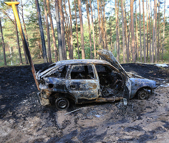 Na pasie technicznym rurociągu gazowego spłonął samochód