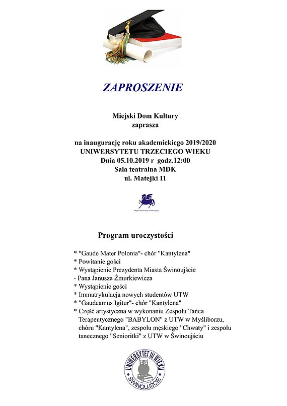 Inauguracja roku akademickiego 2019/2020 UTW