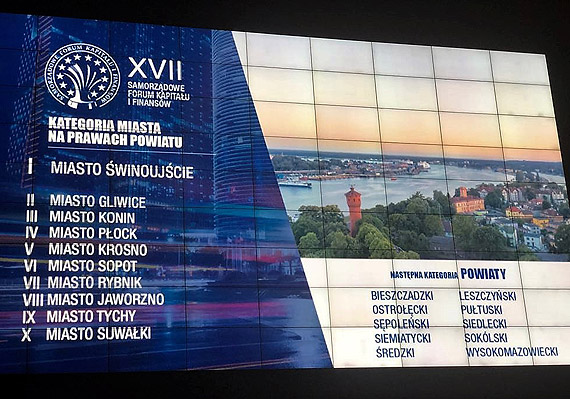 W wydatkach na inwestycje. winoujcie na szczycie samorzdowego rankingu