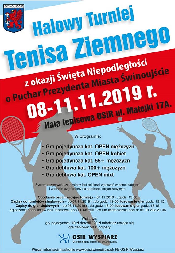 OSiR zaprasza na turniej tenisowy