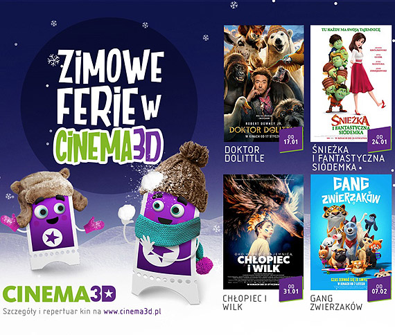 Zimowe ferie w Cinema3D!